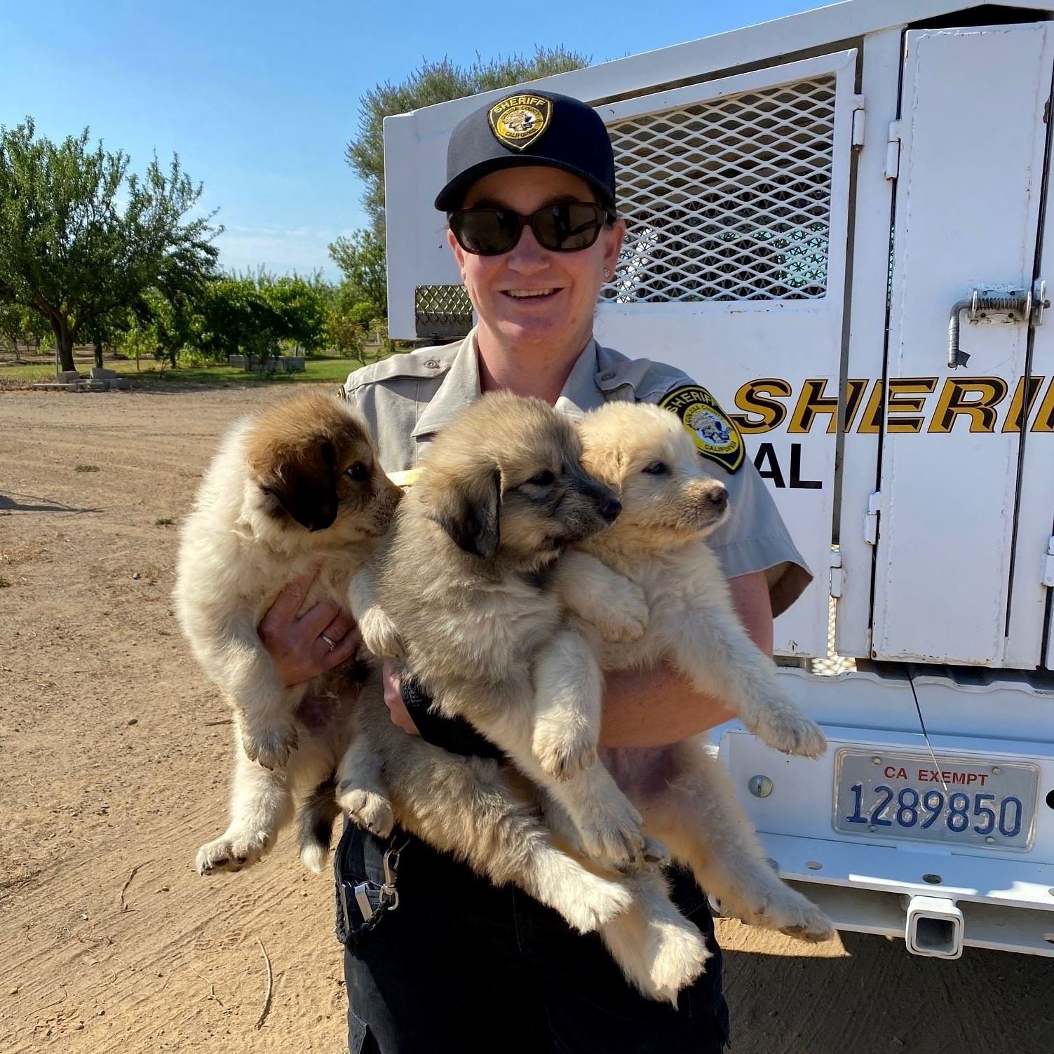 Courtney with Puppies 6-21-21