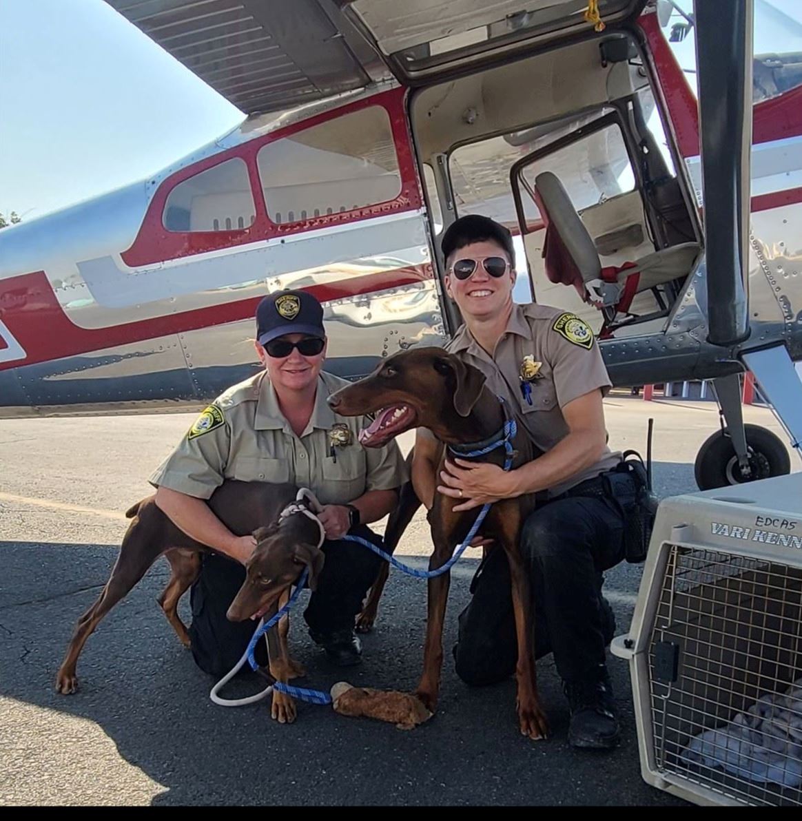 Jenna  Courtney with Rescue Pilot